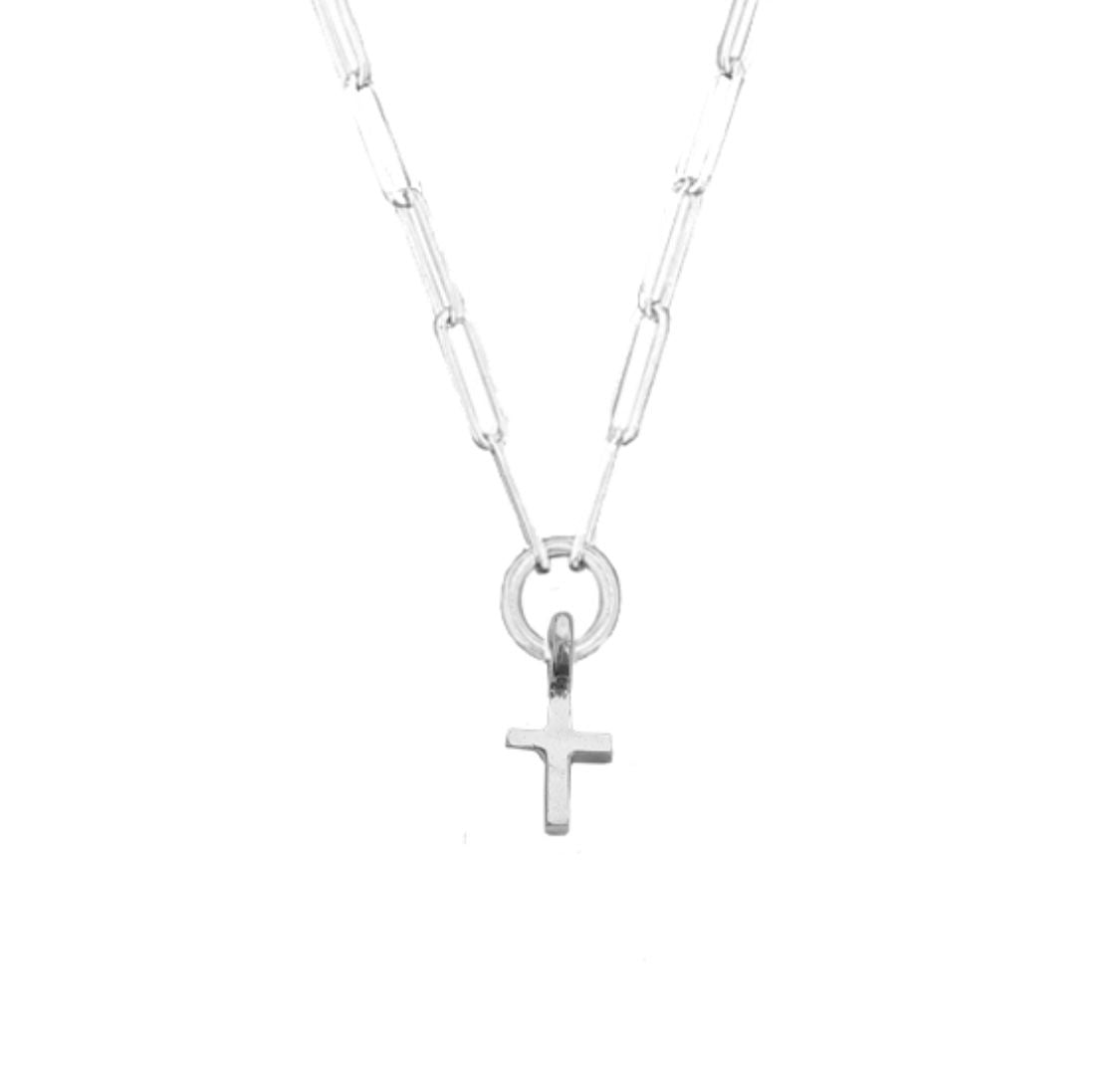 Cross Trace Chain Necklace