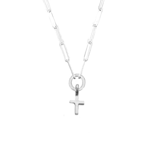 Cross Trace Chain Necklace