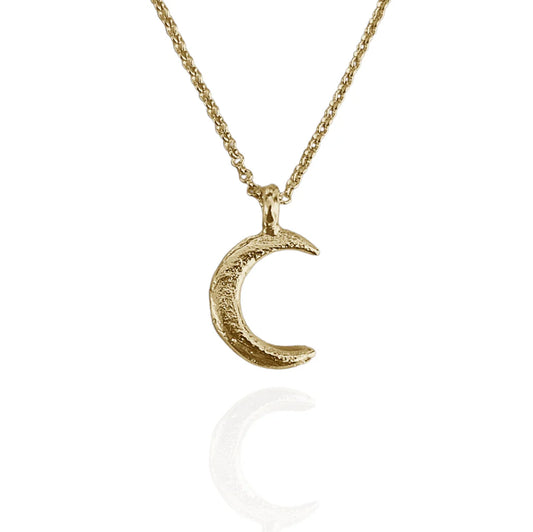 9ct Gold Crescent Moon Necklace