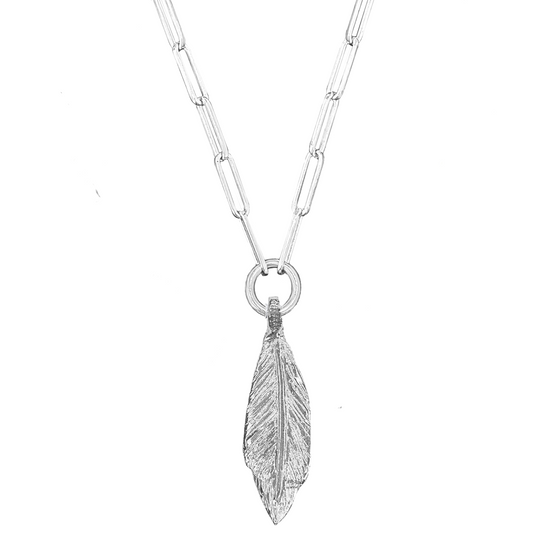 Maxi Feather Trace Chain Necklace