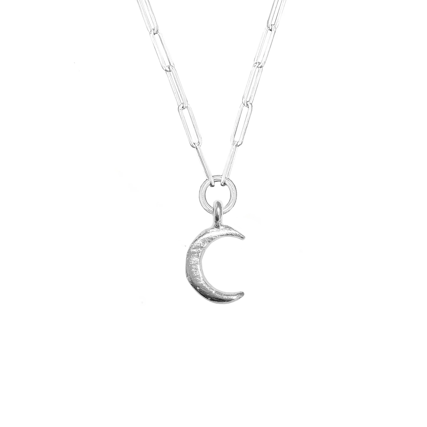 Crescent Moon Trace Chain Necklace