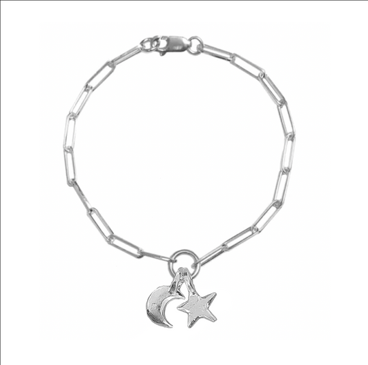 Moon & Star Trace Bracelet