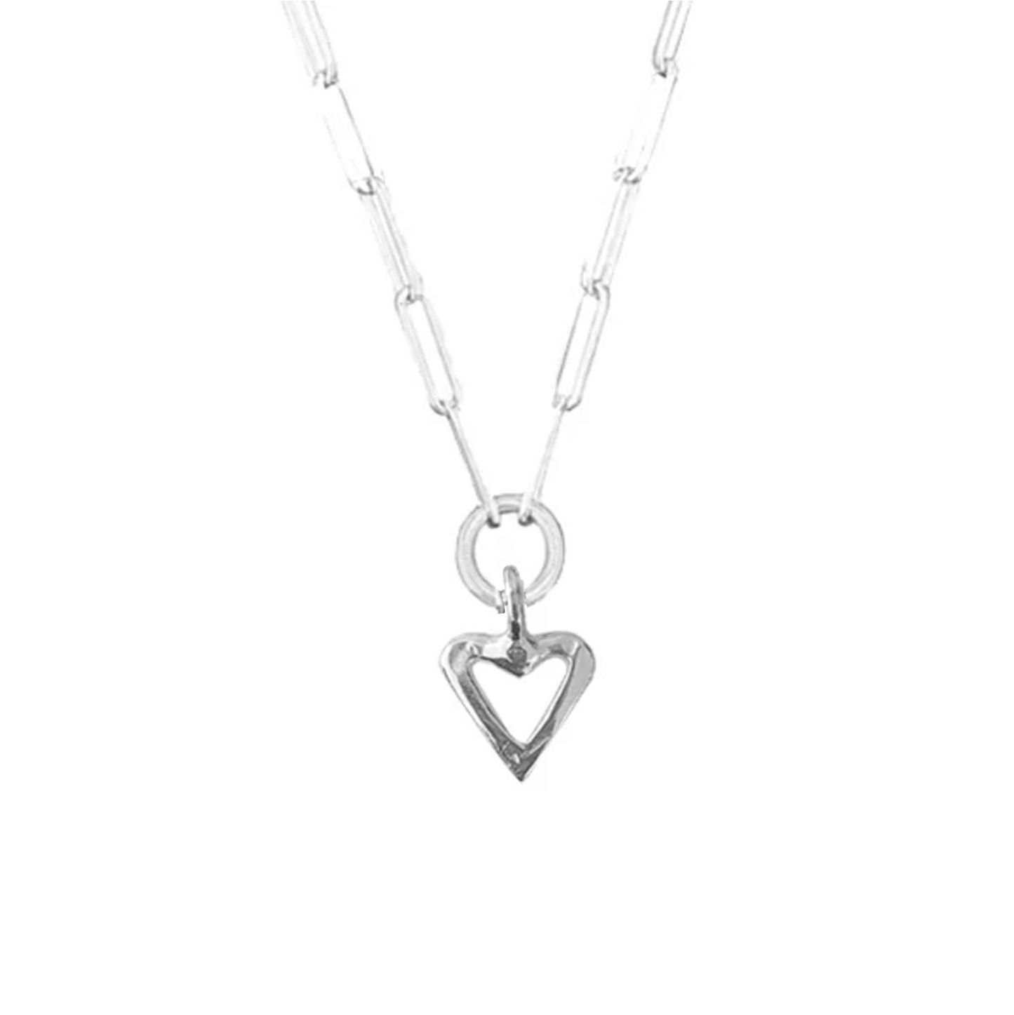 Open Heart Trace Chain Necklace